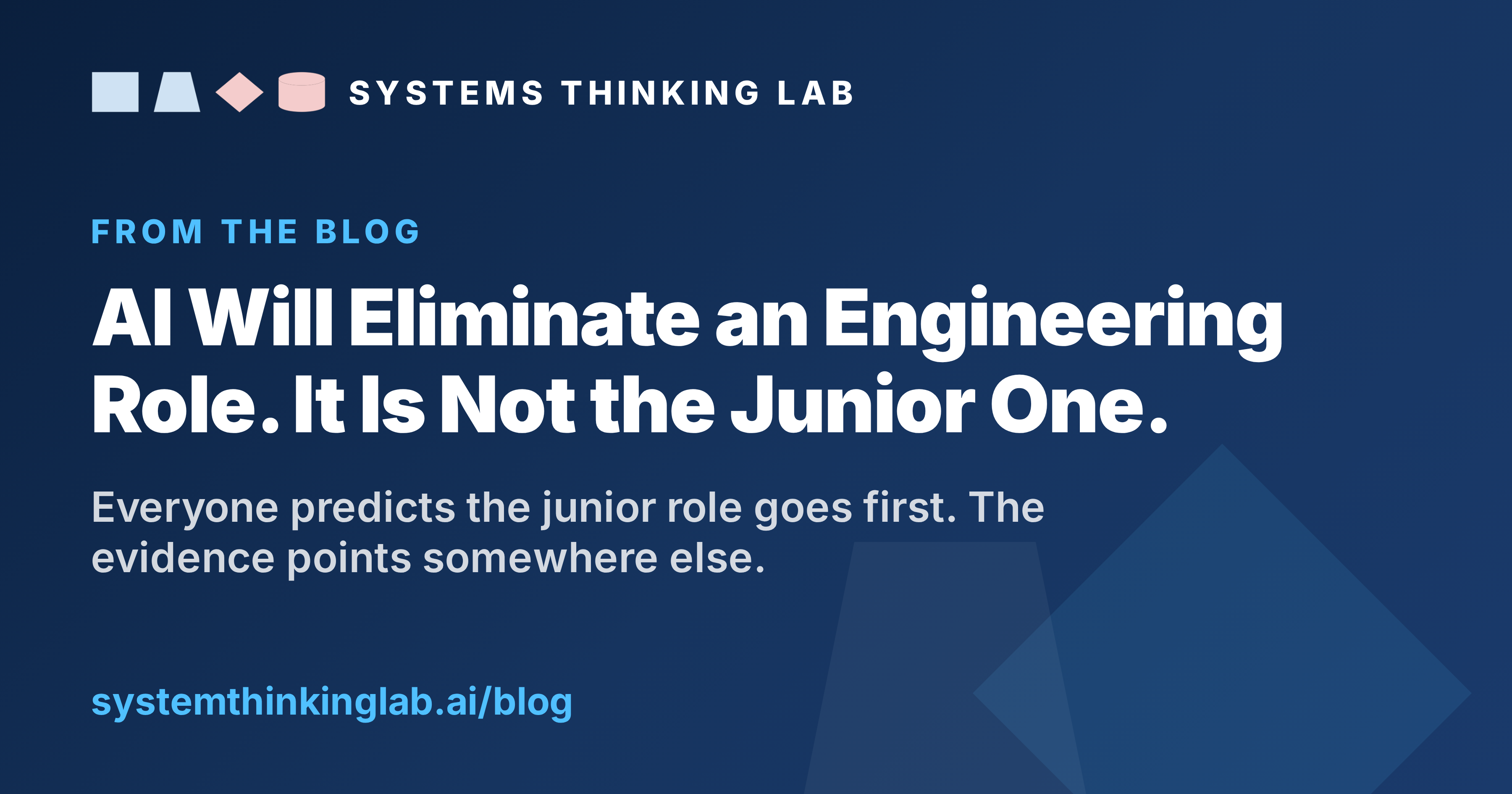 AI Will Eliminate an Engineering Role. It Is Not the Junior One.